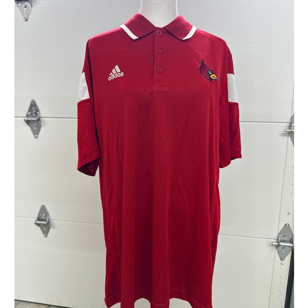 NWT Adidas Louisville Cardinals Climalite Polo Size Men's L